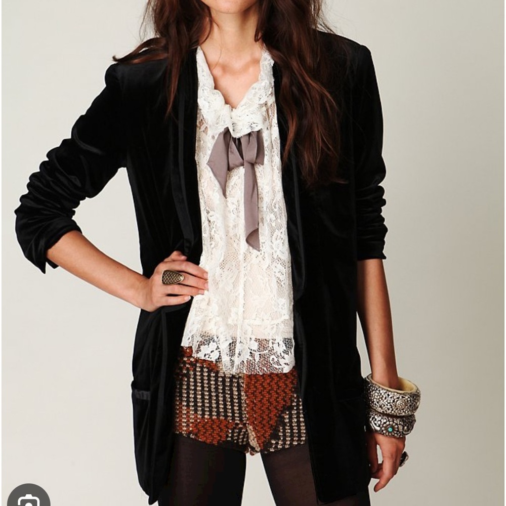 Free People velvet blazer